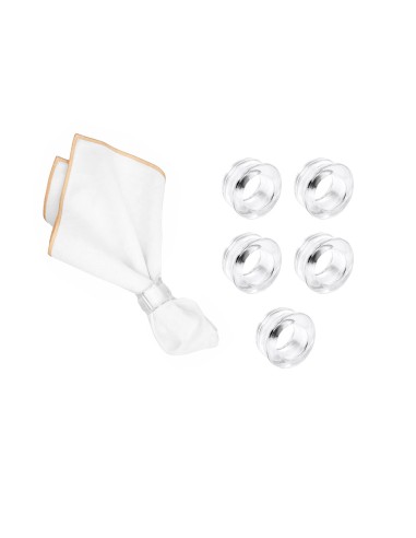 Porta Guardanapo Anel Redondo Transparente Mesa...