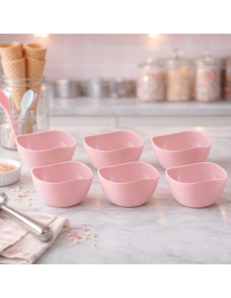 Tigela Bowl Pote Sobremesa Cremeira Rosa 300ml