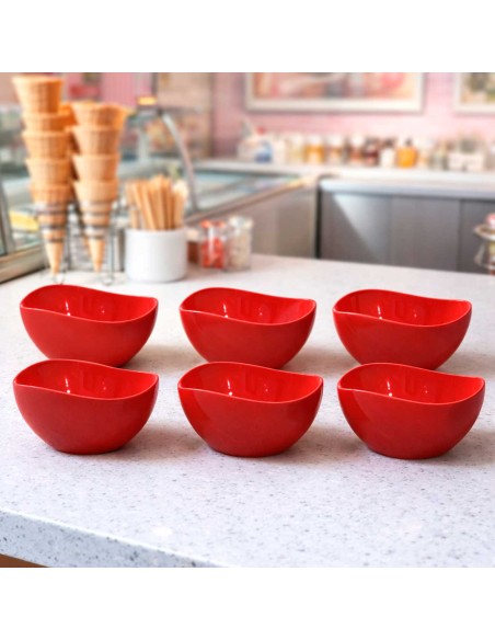 Tigela Bowl Pote Sobremesa Cremeira Vermelho 300ml
