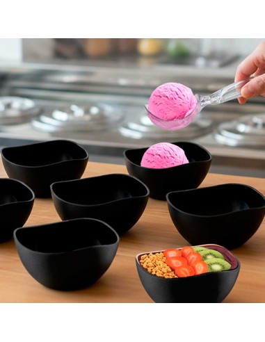 Tigela Bowl Pote Sobremesa Cremeira Preto 300ml