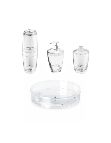 Jogo de Banheiro Transparente Bandeja...