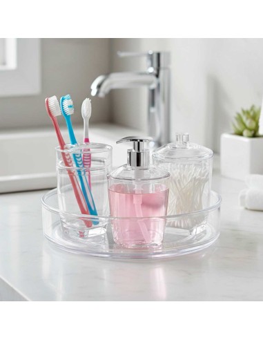 Jogo de Banheiro Transparente Bandeja...