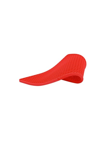 Descanso de Panela Suporte Silicone Quadrado Vermelho
