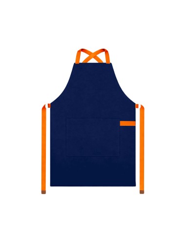 Avental Azul Alça Cruzada Laranja Restaurante...