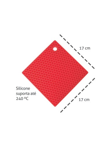 Descanso de Panela Suporte Silicone Quadrado...