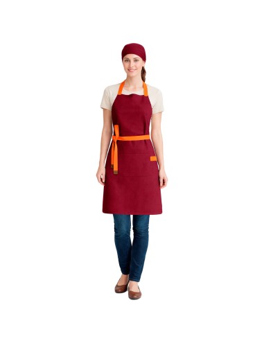 Avental Vinho Alça Cruzada Laranja Restaurante...