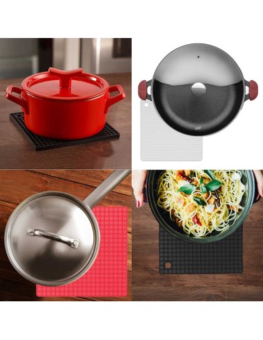 Descanso de Panela Suporte Silicone Quadrado...