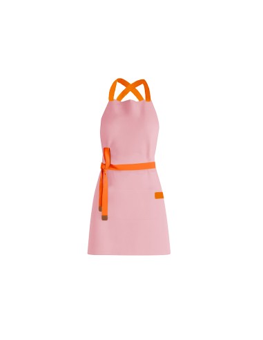 Avental Rosa Alça Cruzada Laranja Confeitaria...