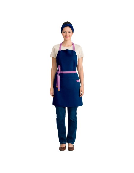Avental Azul Alça Cruzada Roxo Restaurante Bar Cafeteria