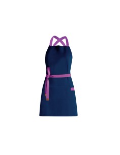 Avental Azul Alça Cruzada Roxo Restaurante Bar Cafeteria