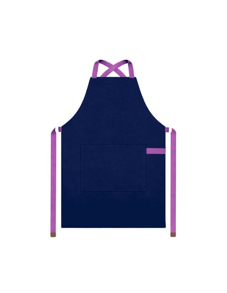 Avental Azul Alça Cruzada Roxo Restaurante Bar Cafeteria