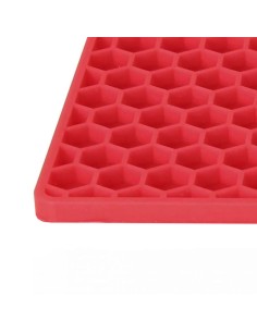 Descanso de Panela Suporte Silicone Quadrado Vermelho 2