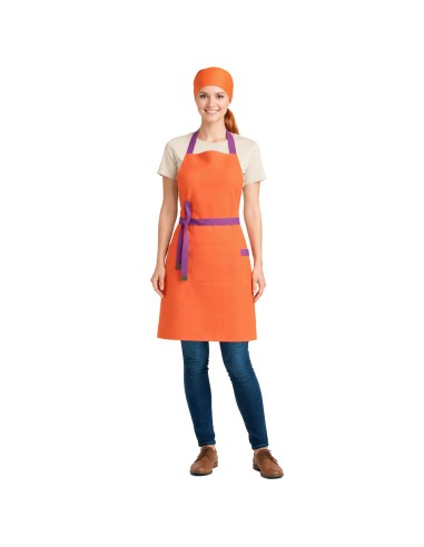 Avental Laranja Alça Cruzada Roxo Buffet...