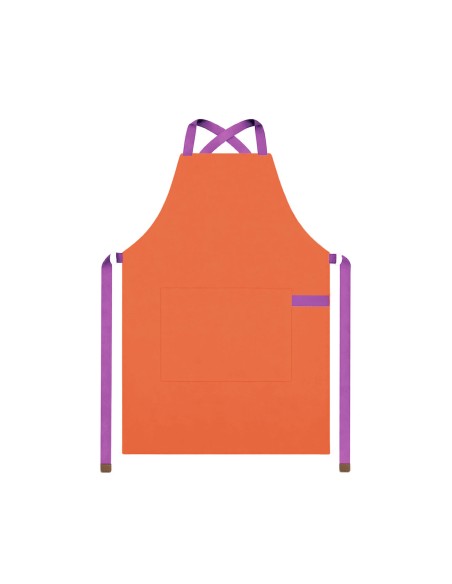 Avental Laranja Alça Cruzada Roxo Buffet Sorveteria Jardinagem