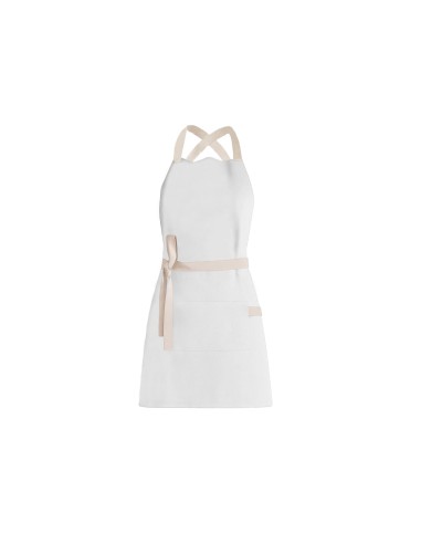 Avental Branco Alça Cruzada Algodao Estetica...