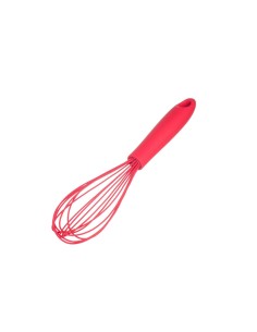Batedor de Claras Manual Fouet Silicone Vermelho Cozinha