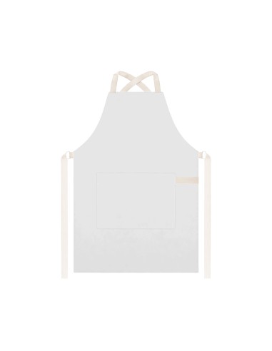 Avental Branco Alça Cruzada Algodao Estetica...