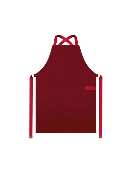 Avental Vinho Alça Cruzada Vermelho Restaurante Bistro Osteria