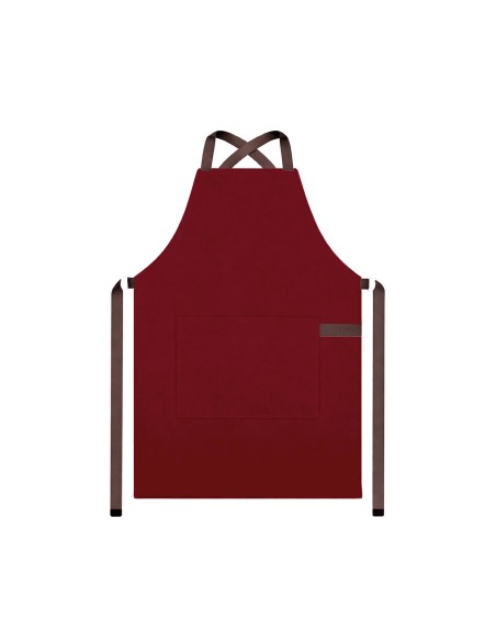 Avental Vinho Alça Cruzada Marrom Restaurante Bistro Osteria