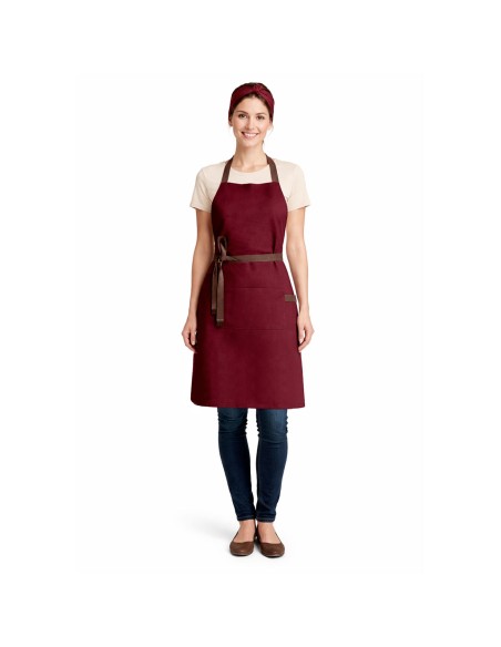 Avental Vinho Alça Cruzada Marrom Restaurante Bistro Osteria