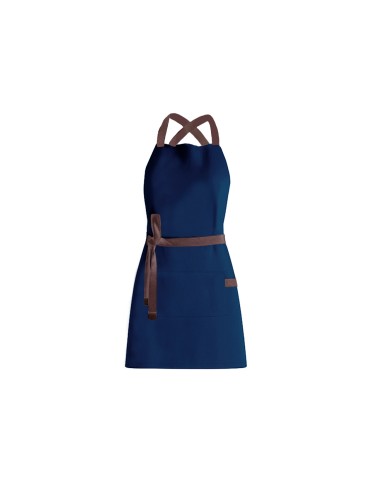 Avental Azul Alça Cruzada Marrom Restaurante...