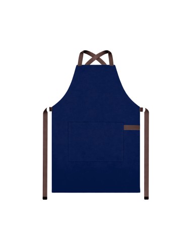 Avental Azul Alça Cruzada Marrom Restaurante...