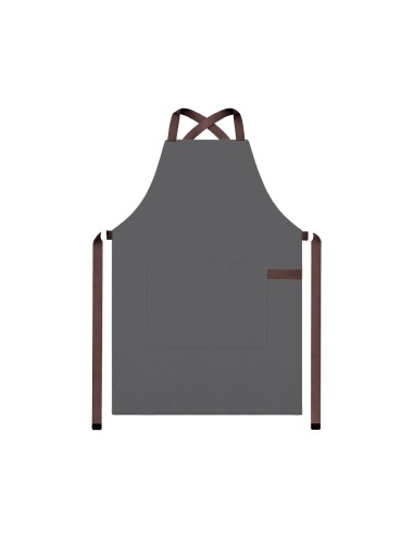 Avental Cinza Alça Cruzada Marrom Restaurante...