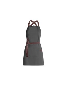 Avental Cinza Alça Cruzada Marrom Restaurante Bar Artesanato