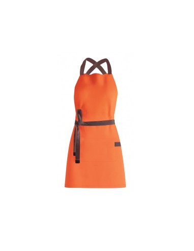 Avental Laranja Alça Cruzada Marrom Sorveteria...
