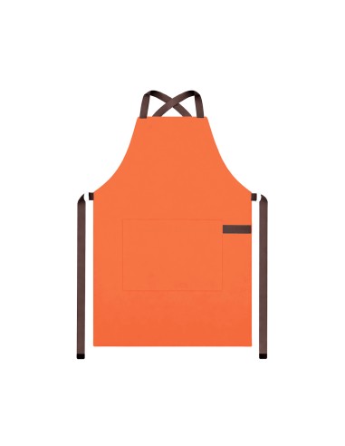 Avental Laranja Alça Cruzada Marrom Sorveteria...