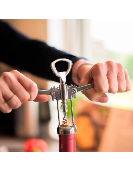 Saca Rolha Abridor de Vinho Borboleta Cromado