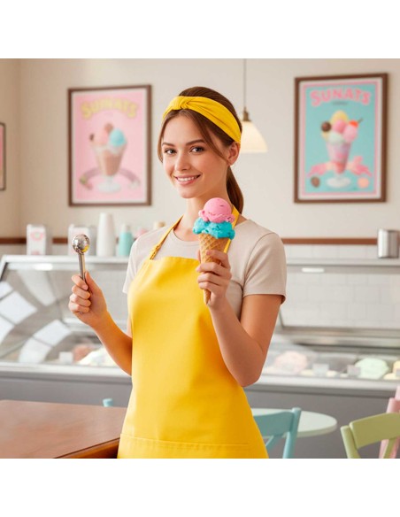 Avental Amarelo Cozinha Chef Eventos Buffet Cafeteria