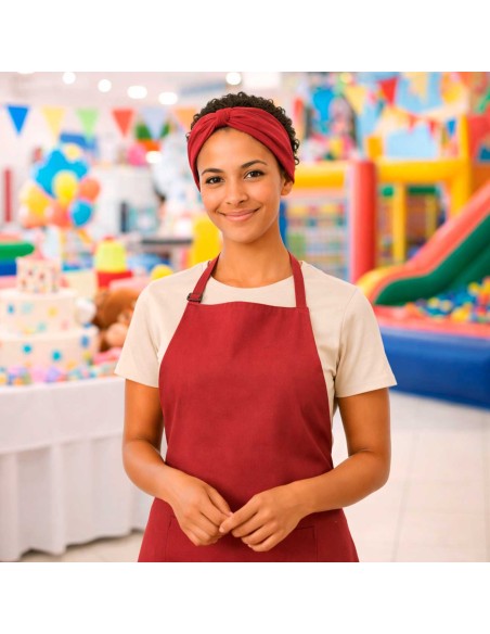 Avental Vermelho Cozinha Chef Buffet Pintura Artesanato