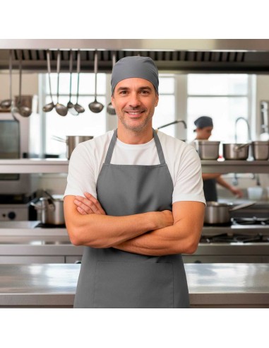 Avental Cinza Cozinha Chef Restaurante Bar...