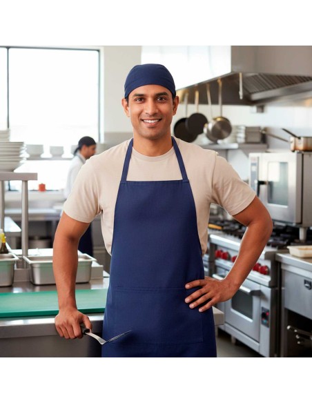 Avental Azul Marinho Cozinha Chef Restaurante Bar Cafeteria