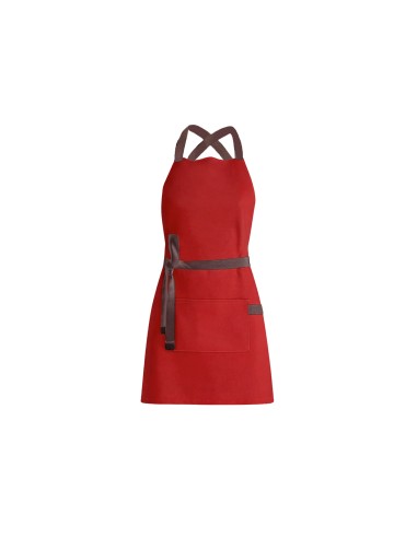 Avental Vermelho Alça Cruzada Marrom Buffet...