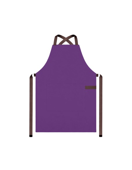 Avental Roxo Alça Cruzada Marrom Açai Sorveteria Doceria