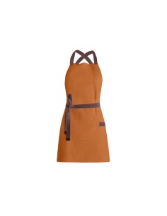Avental Caramelo Alça Cruzada Marrom Cafeteria Bistro Bar