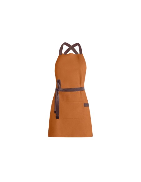 Avental Caramelo Alça Cruzada Marrom Cafeteria Bistro Bar