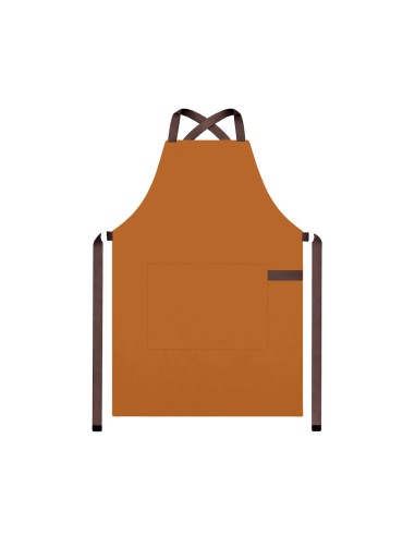 Avental Caramelo Alça Cruzada Marrom Cafeteria...