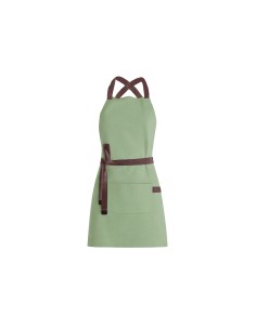 Avental Verde Matte Cha Alça Cruzada Marrom Restaurante Spa