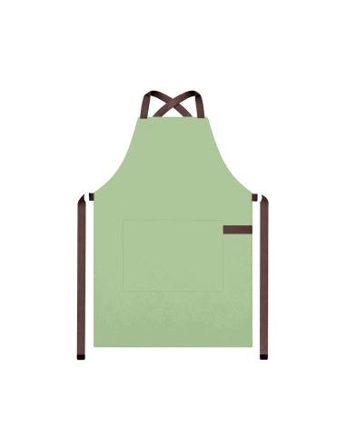 Avental Verde Matte Cha Alça Cruzada Marrom...