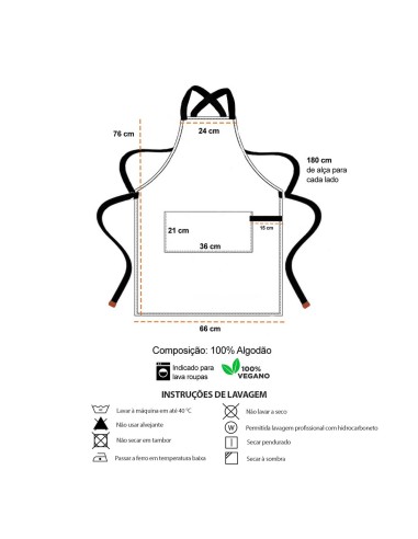 Avental Marrom Alça Cruzada Jardinagem...
