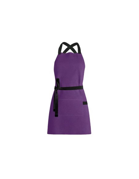 Avental Roxo Alça Cruzada Preto Açai Sorveteria Doceria