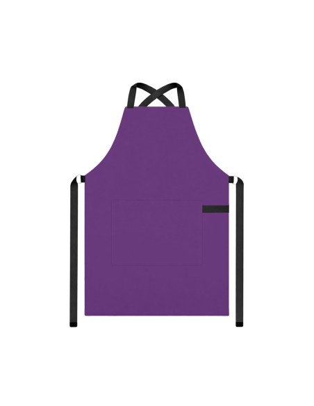 Avental Roxo Alça Cruzada Preto Açai Sorveteria Doceria