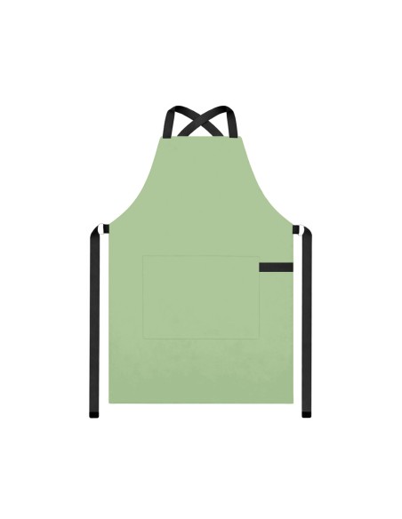 Avental Verde Matte Cha Alça Cruzada Preto Restaurante Spa