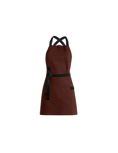 Avental Marrom Alça Cruzada Preto Jardinagem Barbearia Doceria