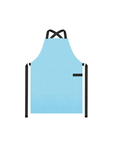 Avental Azul Claro Alça Cruzada Preto...
