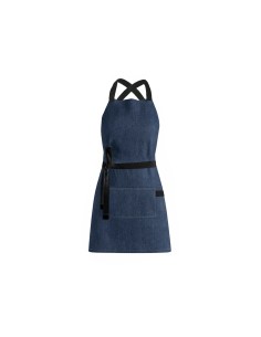 Avental Jeans Alça Cruzada Preto Restaurante Bar Cafeteria