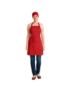 Avental Vermelho Alça Cruzada Buffet Pintura Artesanato 2